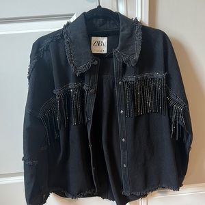Black sparkly shacket